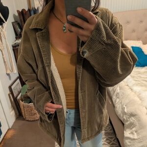 Vintage Limited Corduroy Sherpa Lined Western 90's Y2K Jacket Coat Medium